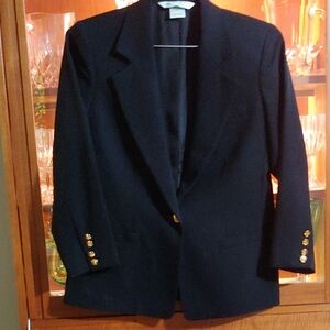 Austin Reed Black Blazer with Gold Logo Buttons